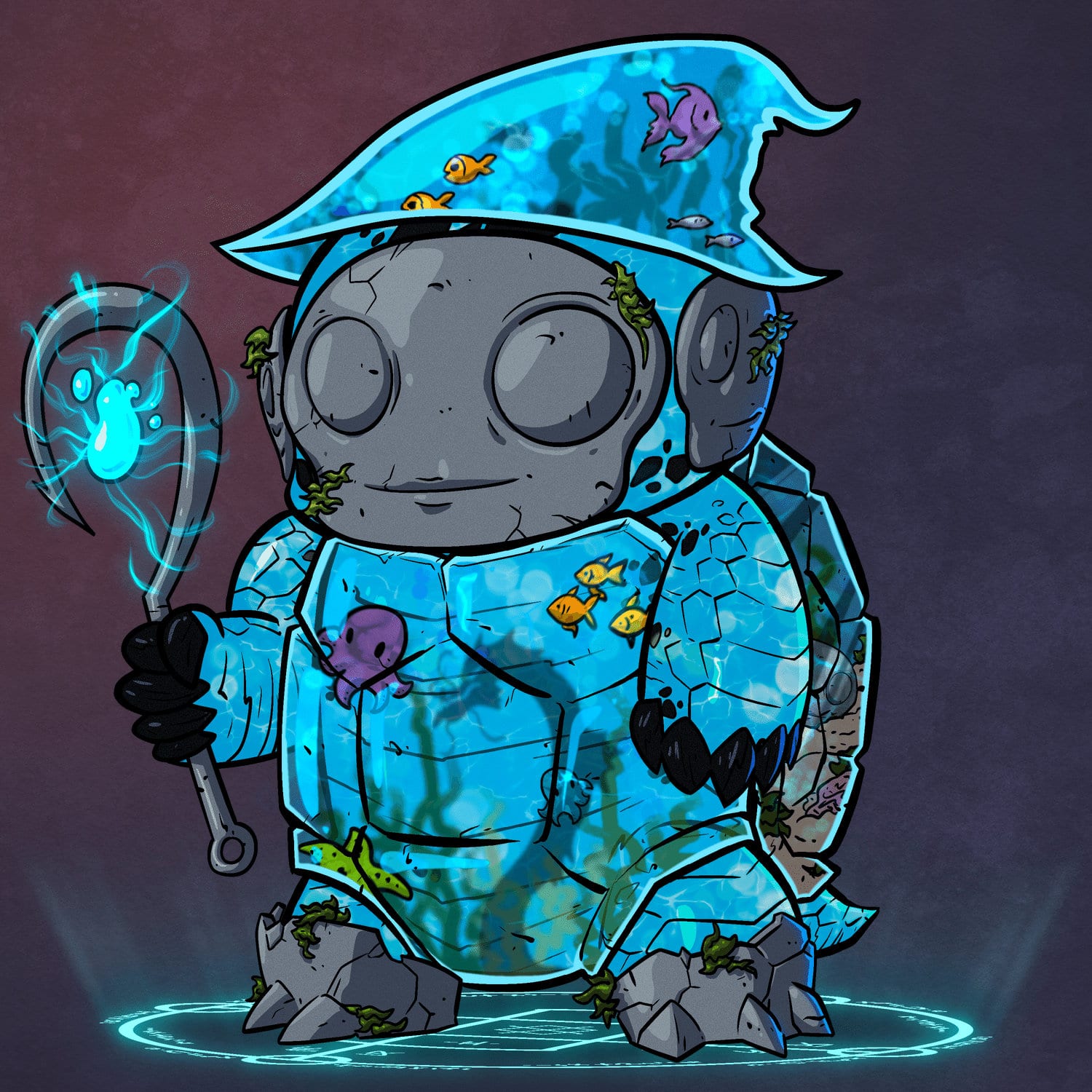 Turtle #1152 - Aqua Wizard