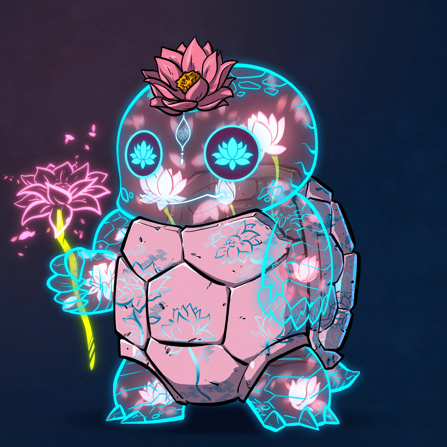 Turtle #936 - Glass Lotus